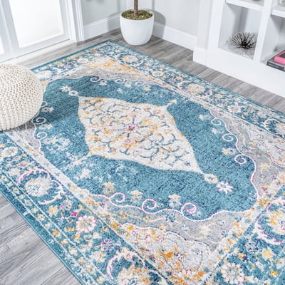 JONATHAN Y Kirman Bohemian Cottage Medallion Area Rug