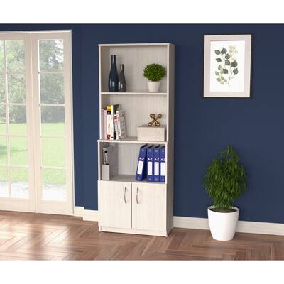 Inval 3-Shelf Bookcase with Cabinet