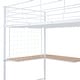 preview thumbnail 17 of 18, Twin Size Metal Loft Bed with Integrated Desk, Lateral Storage Ladder, and Wardrobe for Space-Saving and Stylish Living