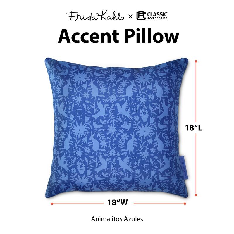 Frida Kahlo + Classic Accessories Accent Pillows, 2-Pack, 18 Inch