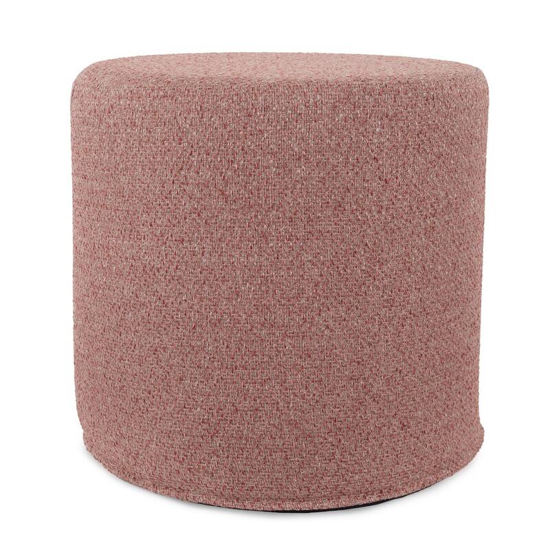Allan Andrews No Tip Cylinder Ottoman with Cover, Panama Collection - Rose