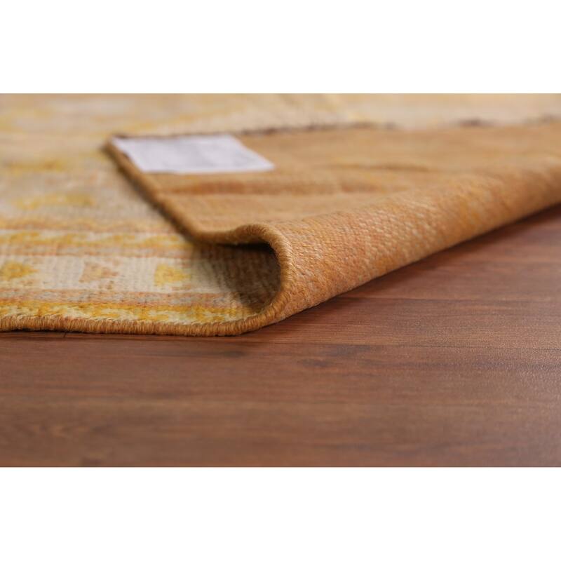 Hand Knotted Oriental 100% Wool Carpet Tribal Geometric Brown Gabbeh Area Rug - 5' 11'' X 3' 1''