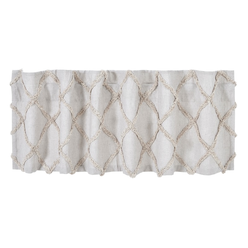 Frayed Lattice Oatmeal Valance 16x60 - M