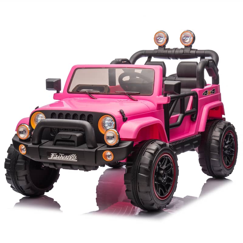24V Kids Electric Ride-On Car for Ages 3-8, Remote Control, 2WD with Bluetooth & USB - Pink