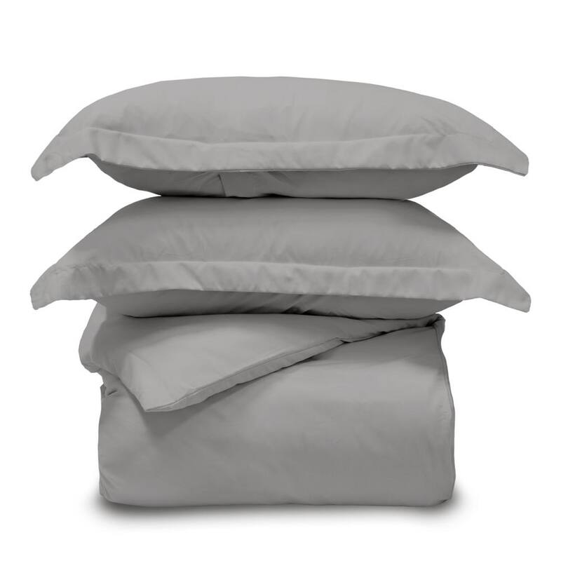 Jennifer Adams Lux Ultra Soft 3pc. Duvet Cover and Sham Set - Graphite - King