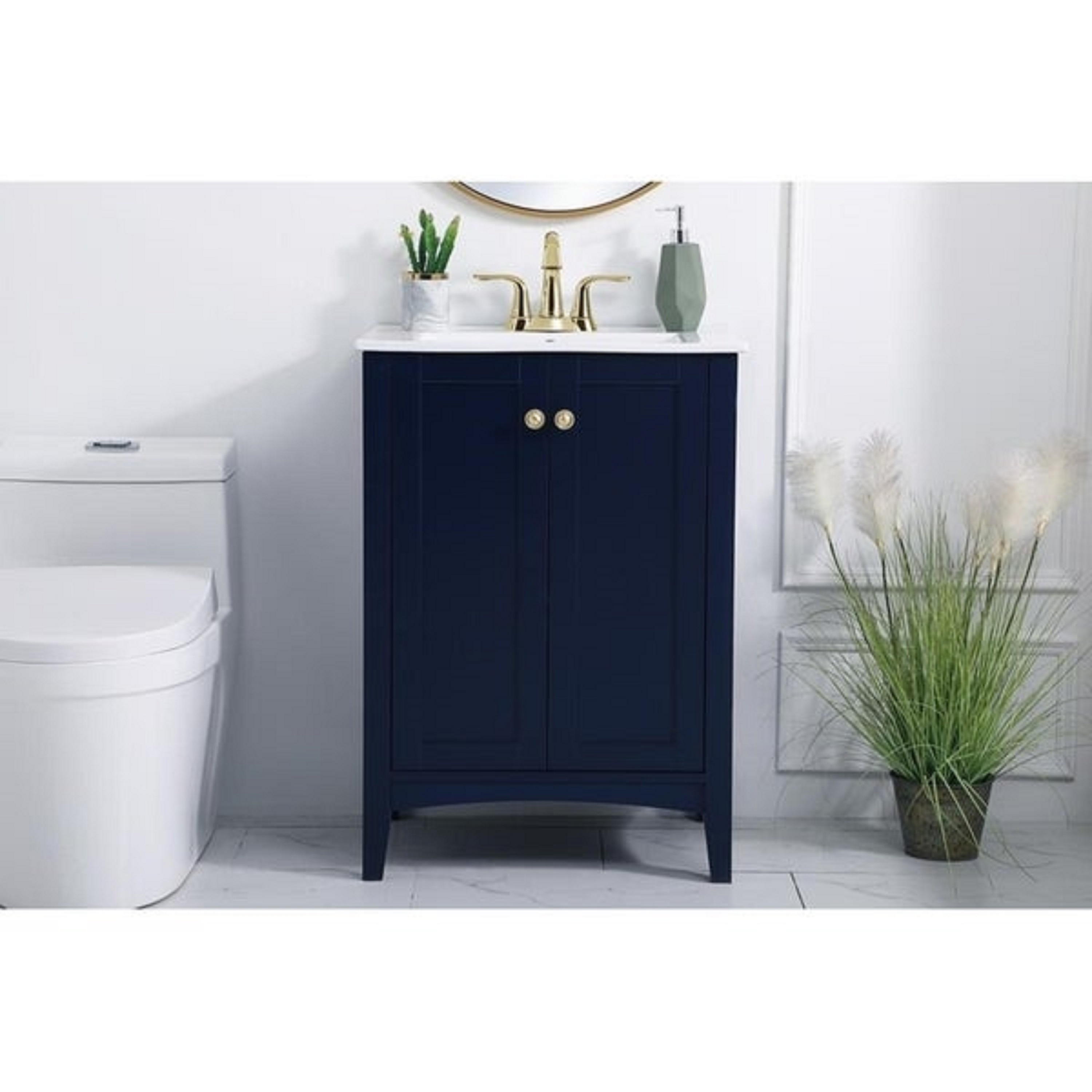 Elegant lighting single shop bathroom vanity set