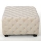 preview thumbnail 18 of 54, Jaymee Modern Glam Button Tufted Velvet Ottoman by Christopher Knight Home