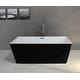 preview thumbnail 7 of 10, Repose 67" Acrylic Soaking Tub - Trapezoid - 31D x 67W x 23H