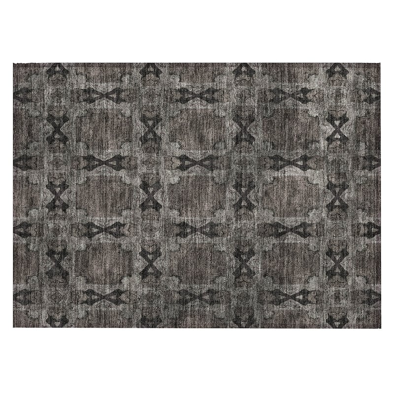 Machine Washable Indoor/ Outdoor Boho Medallions Chantille Rug