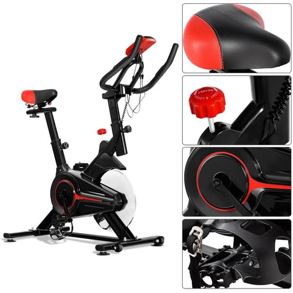 Details about / Indoor Stationary Exercise Bike Cardio Sport Cycling Shock Absorption System LCD