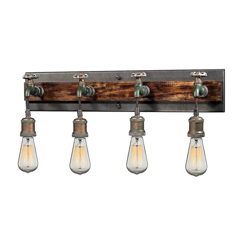 Elk Home Jonas Multi Tone Weathered Metal 4 Light Vanity Light