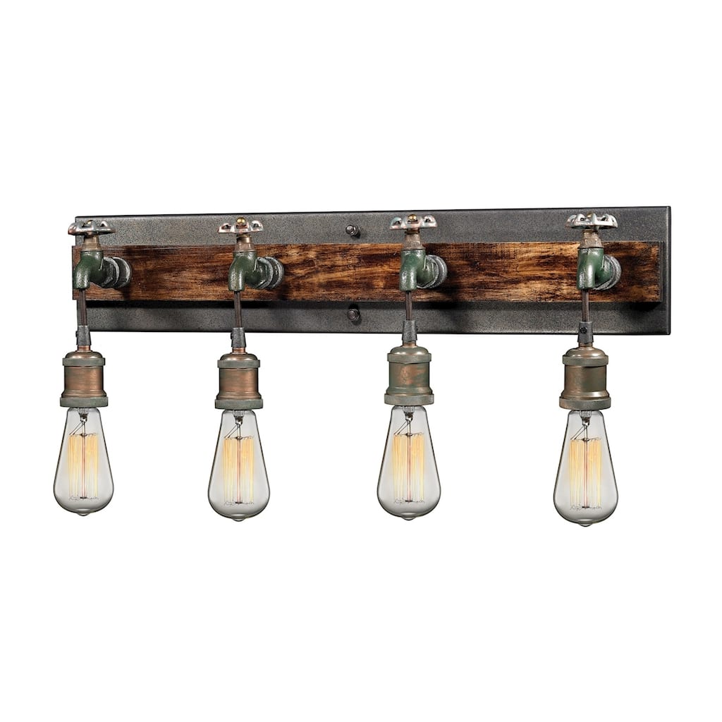 Elk Home Jonas Multi Tone Weathered Metal 4 Light Vanity Light