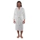 preview thumbnail 4 of 6, Classic White Turkish Cotton Belted Kimono Terry Cloth Bathrobe with 2 Pockets