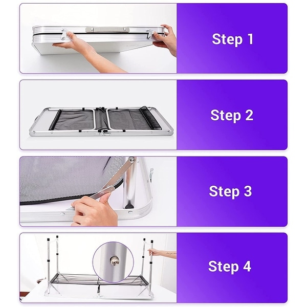 Adjustable height folding online card table