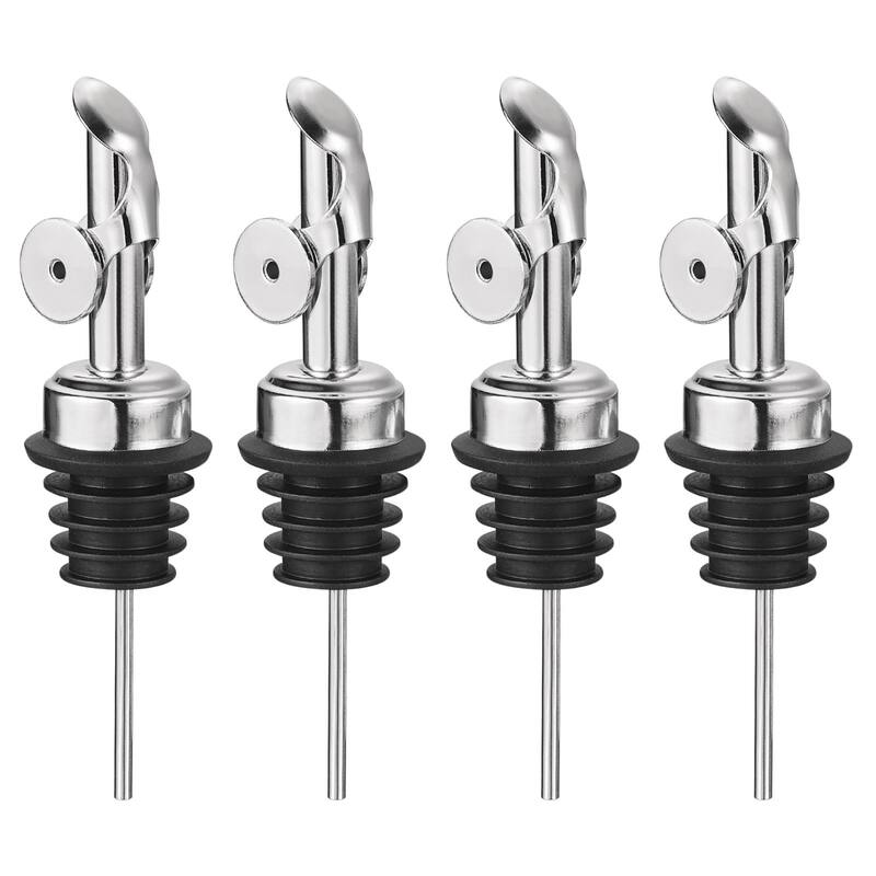 4PCS Stainless Steel Pourers, Auto Flip Olive Oil Dispenser Spout