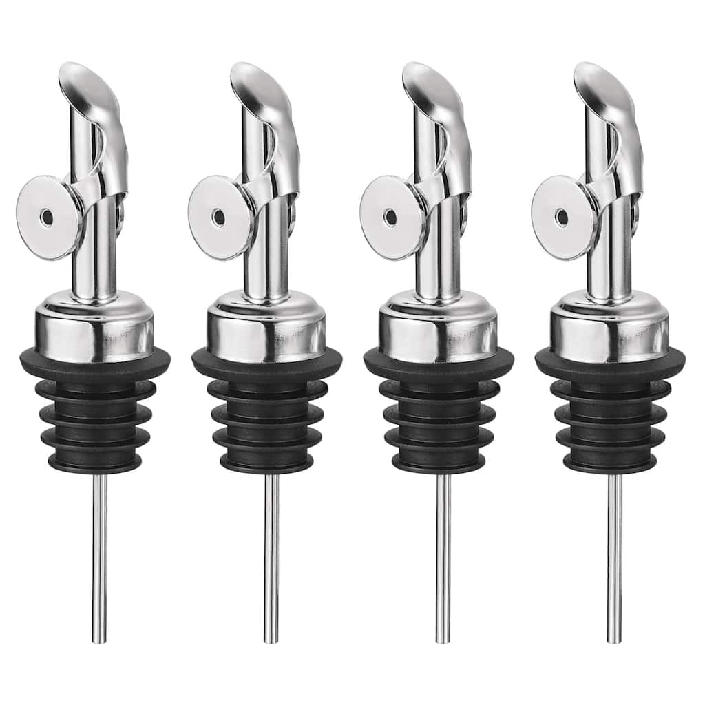 4PCS Stainless Steel Pourers, Auto Flip Olive Oil Dispenser Spout