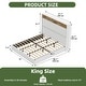preview thumbnail 12 of 10, 53'' Tall Storage Wingback Headboard, Corduroy Upholstered Platform Bed Frame with Charging Station and RGB LED Lights