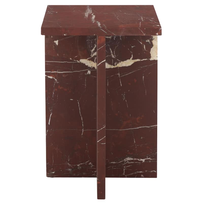 SAFAVIEH Couture Adriano 12-inch Marble Accent Table - 12"W x 12"D x 18"H