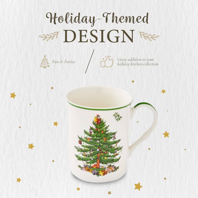 Spode Set of 2 Christmas Tree Stacking Mug