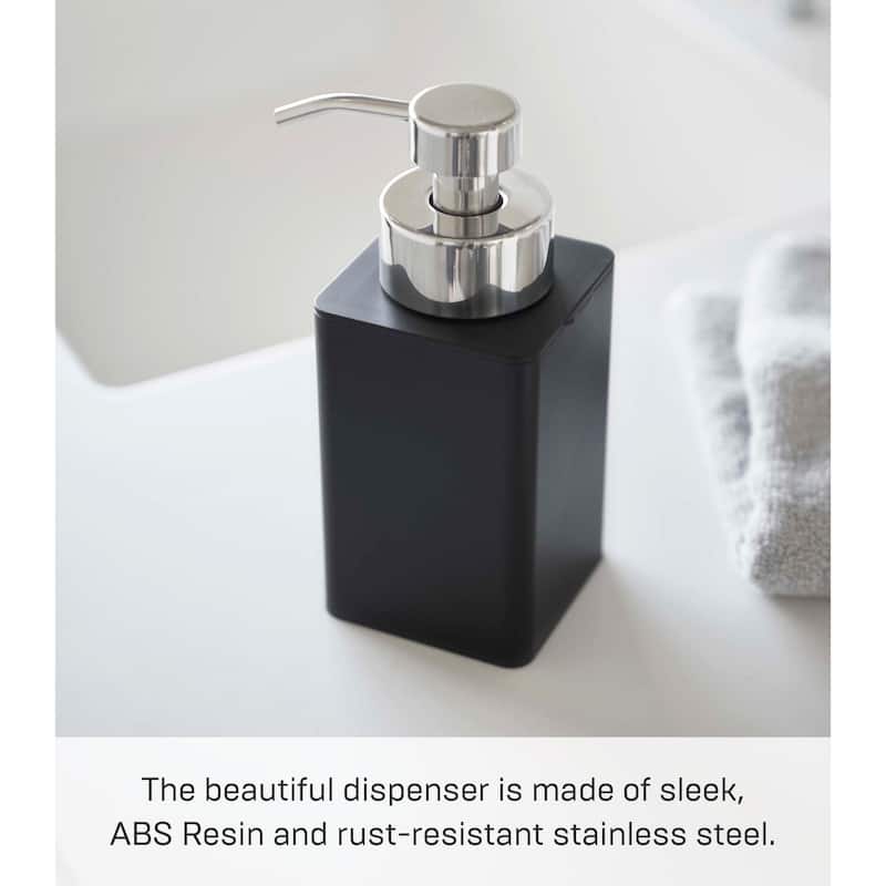 Yamazaki Home Foaming Soap Dispenser, ABS Plastic, 12.2 fluid oz., 360 milliliters - L 3.74 x W 2.76 x H 6.69 inches