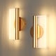 preview thumbnail 11 of 18, Modern Gold LED Long Strip Wall Sconces Bathroom Vanity Lights
