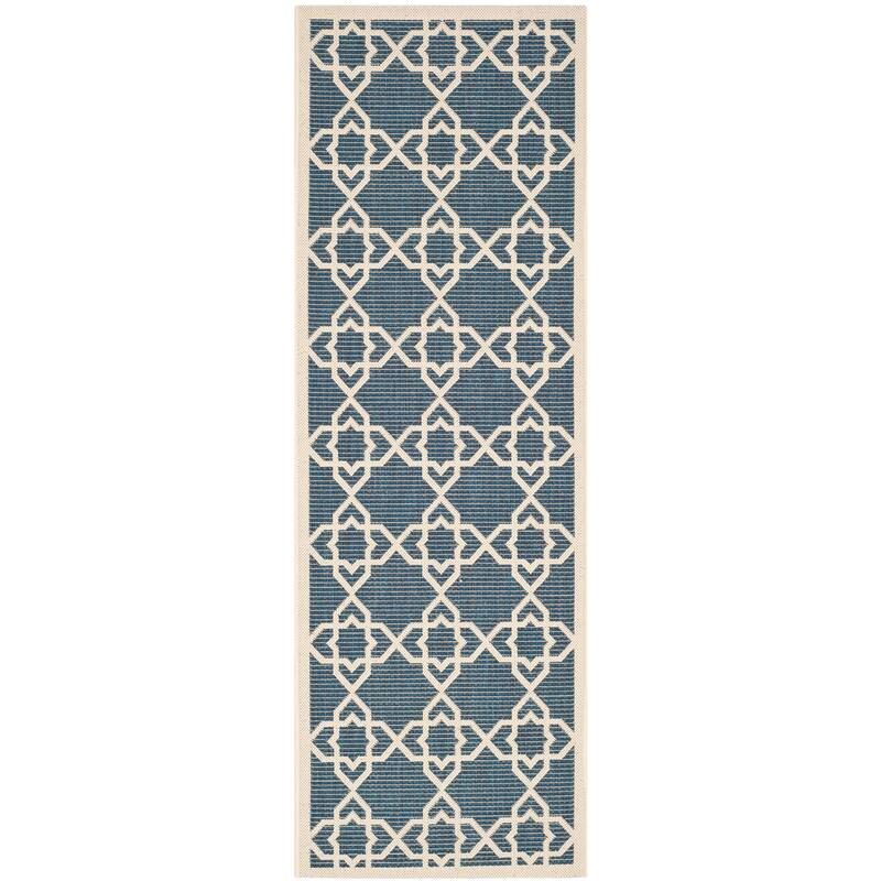 SAFAVIEH Courtyard Lawanda Trellis Indoor/ Outdoor Waterproof Patio Backyard Rug