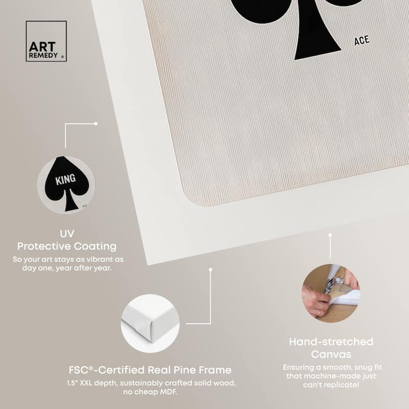 King of Spades Canvas by Art Remedy, Gallery Wrapped