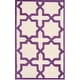 preview thumbnail 75 of 183, SAFAVIEH Handmade Cambridge Trudie Geometric Wool Rug 2'6" x 4' - Ivory/Purple - Rectangle