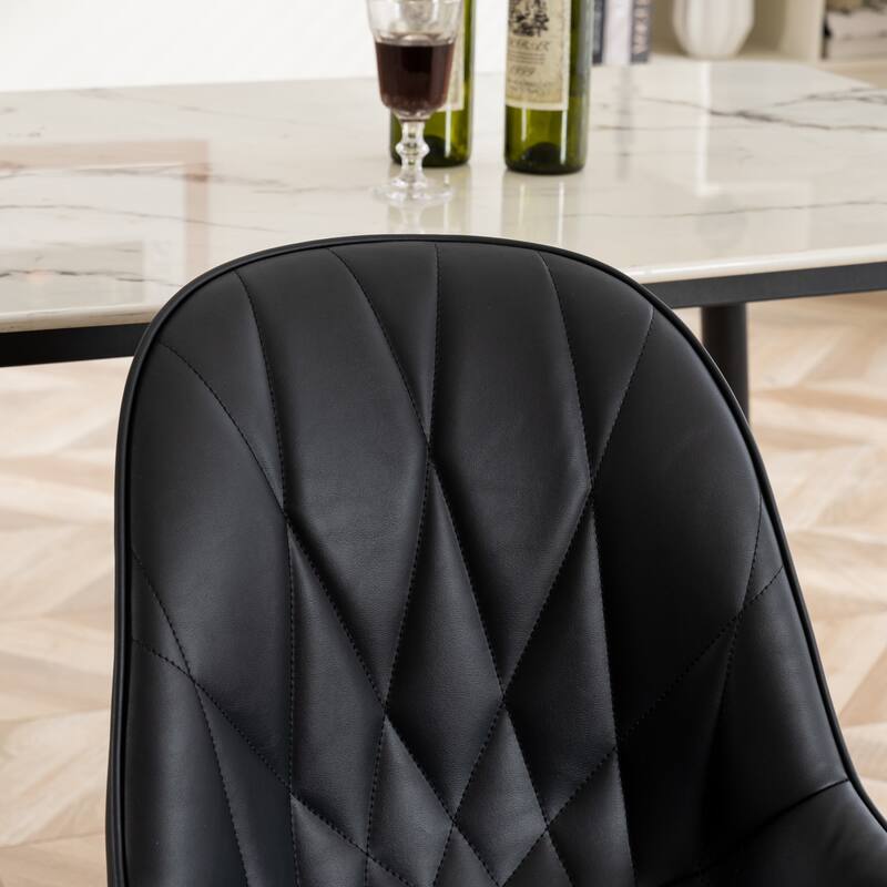 Modern Dining Chairs Set of 2 with Curved Backrest
