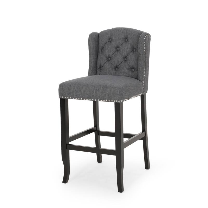 Tufted Wingback 31 Inch Counter Stools, Set Of 2