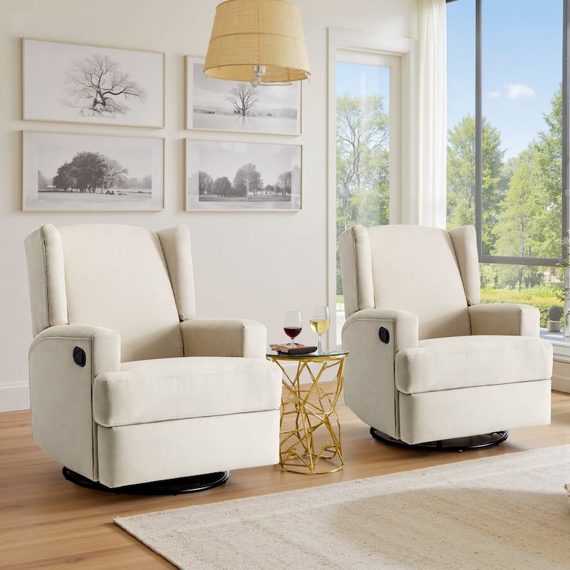 Swivel Glider Rocker Nursery Recliner Chair set of 2