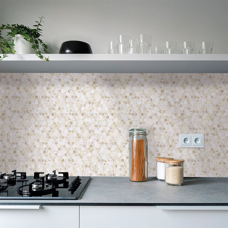 Eterna Hex 1x1 Glass Hexagon Mosaic Tile - Floor, Wall & Backsplash