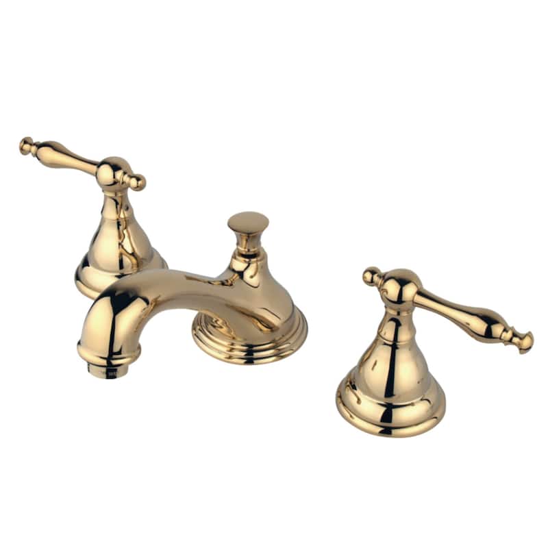 Kingston Brass 1.2 GPM Widespread Bathroom Faucet with Pop-Up Drain - Polished Brass