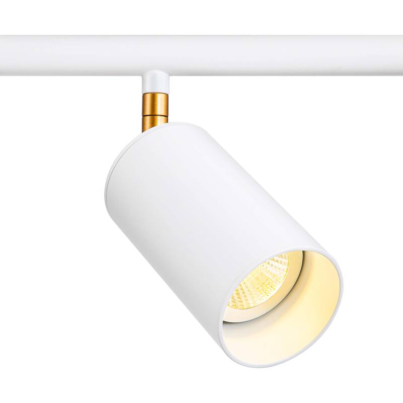 5-Light Black/ Gold Modern Industrial Adjustable Linear Ceiling Track Lighting Kit Spot Tracking Light Pendant