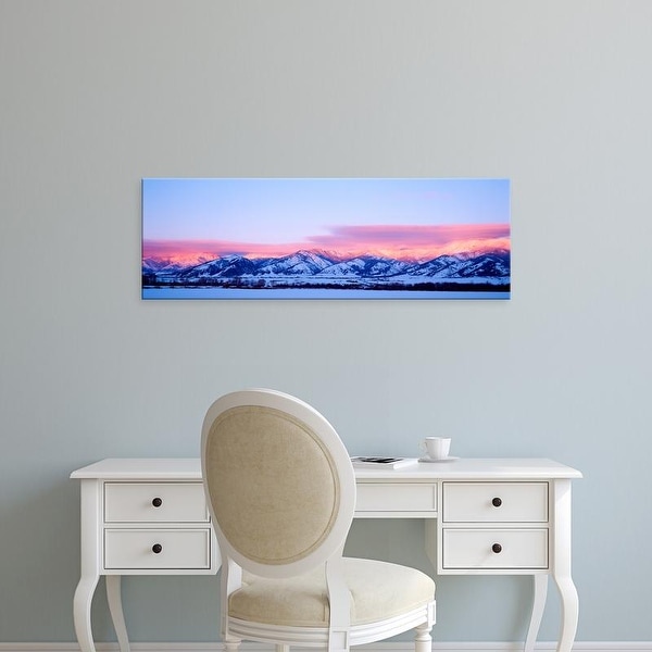 Easy Art Prints Panoramic Images's 'USA, Montana, Bozeman, Bridger Mountains, sunset' Premium Canvas Art