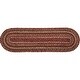 preview thumbnail 6 of 4, Burgundy Red Primitive Country Flooring Jute Stair Tread with Latex