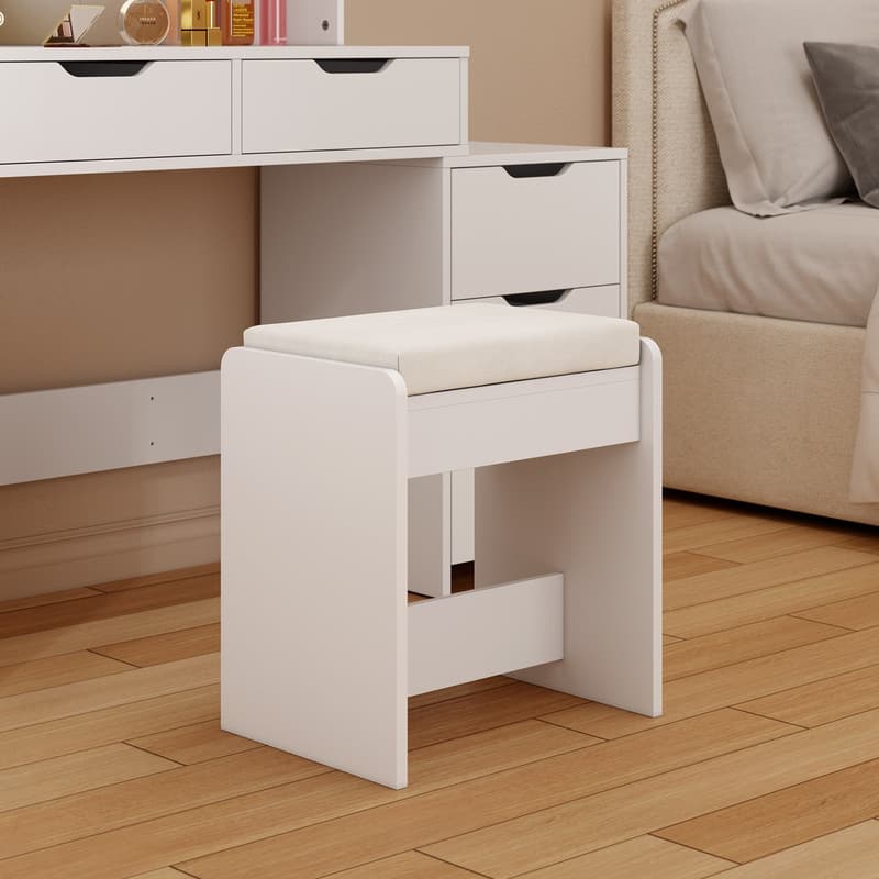 Adjustable Vanity Desk, Makeup Vanity Table, Makeup Vanity Set for Bedroom with 5 Drawers Storage