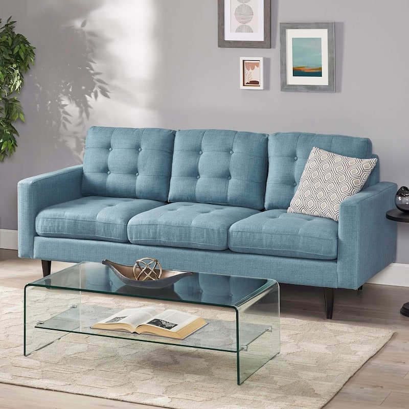 Modern Tufted Fabric 3-Seater Sofa