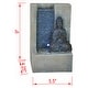 preview thumbnail 4 of 2, Indoor Buddha Tabletop Fountain with LED Light