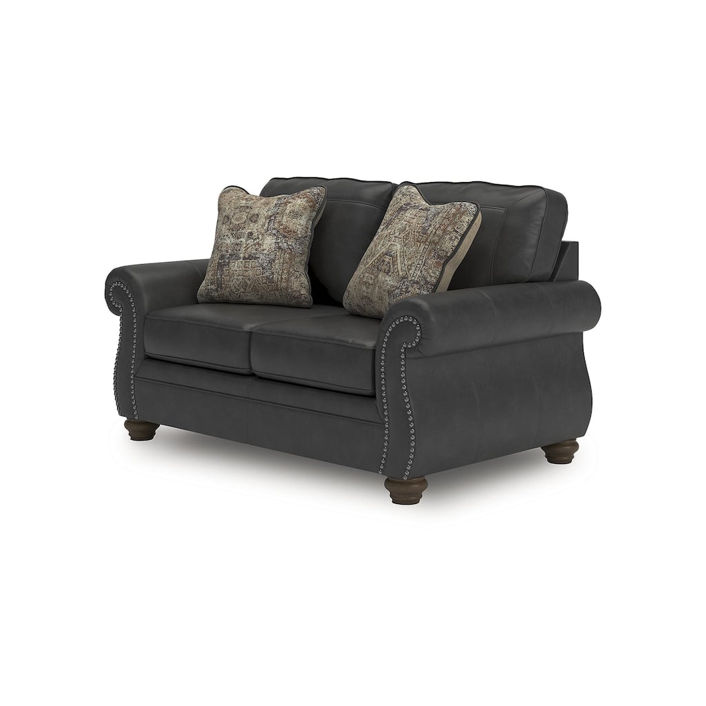 Signature Design by Ashley Shadsburne Black Loveseat - 68"W x 38"D x 39"H