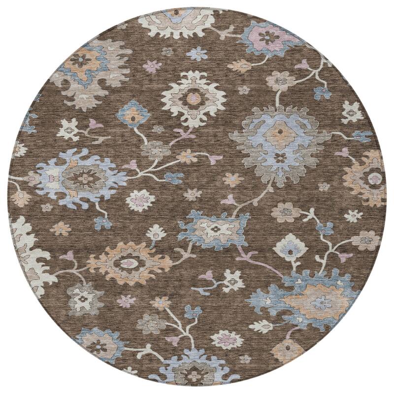 HomeRoots Floral Transitional Rectangle Outdoor Rug