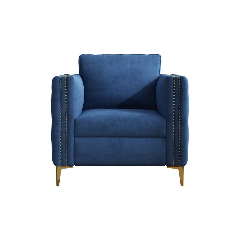 Accent Chair for Living Room Upholstered Arm Chair with Metal Legs