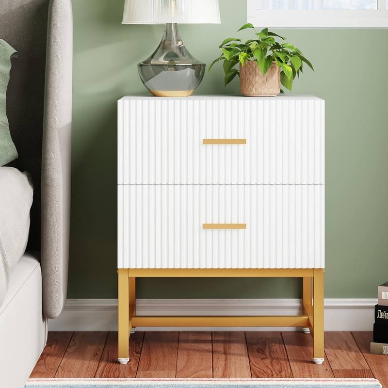 2-Drawer Nightstand Bed Side Table Storage End Table Side Table