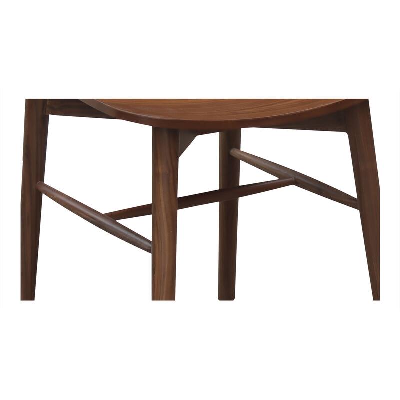 NADAAL STUDIOS Briar Dining Chair, Spindle Back, Solid Walnut Frame, Walnut Finish - Set of 2