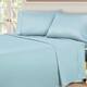 Miranda Haus Egyptian Cotton 530 Thread Count 4 Piece Solid Deep Pocket Bed Sheet Set - Full - Light Blue