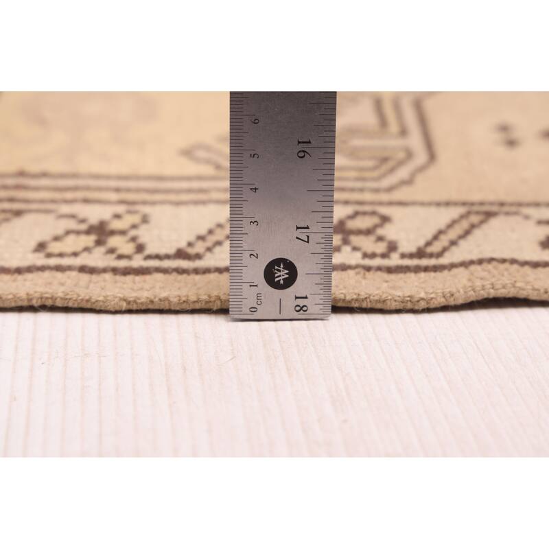 ECARPETGALLERY Hand-knotted Melis Vintage Beige Wool Rug - 4'1 x 6'3