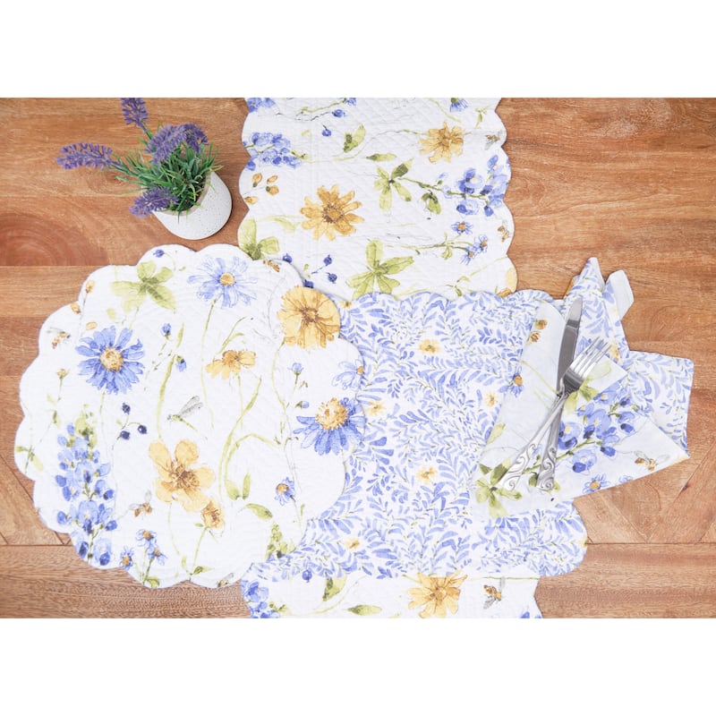 20" Lovely Blues Floral Napkins
