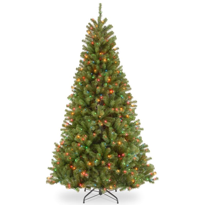 National Tree Company 6.5 ft. North Valley Spruce Tree with Multicolor Lights - 6.5 Foot