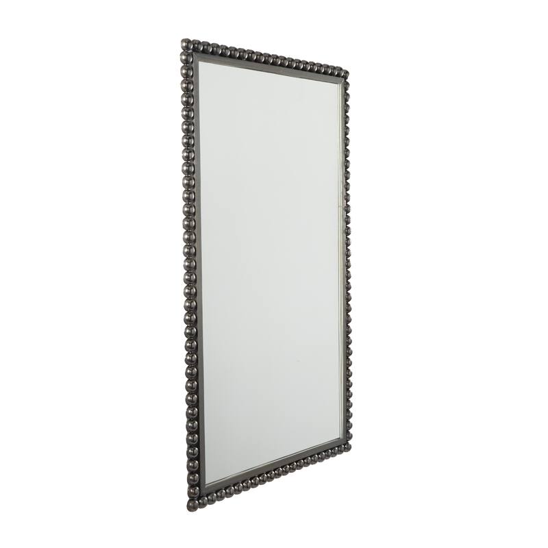 Metal Wall Mirror with Beaded Detailing - Gold or Black - CosmoLiving by Cosmopolitan