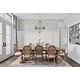 preview thumbnail 5 of 20, French Chic Vintage Dining Side Chair With Upholstered Linen Welted Fabric And Elegant Natural Rustic Wood Frame